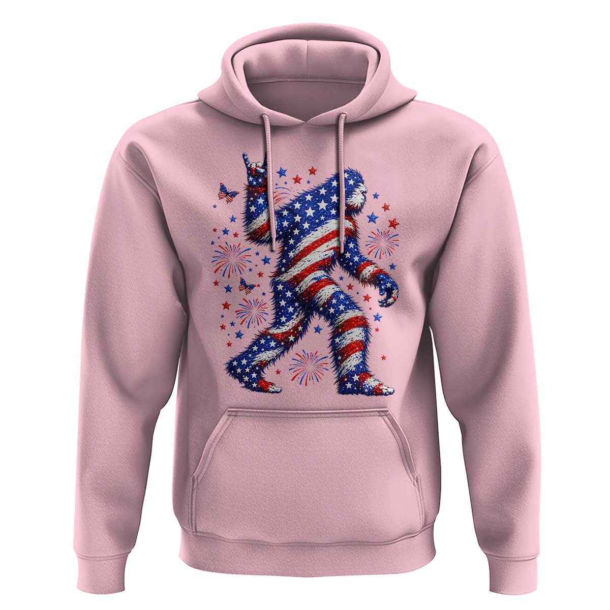 Funny Patriotic Bigfoot Hoodie 4th Of July Freedom