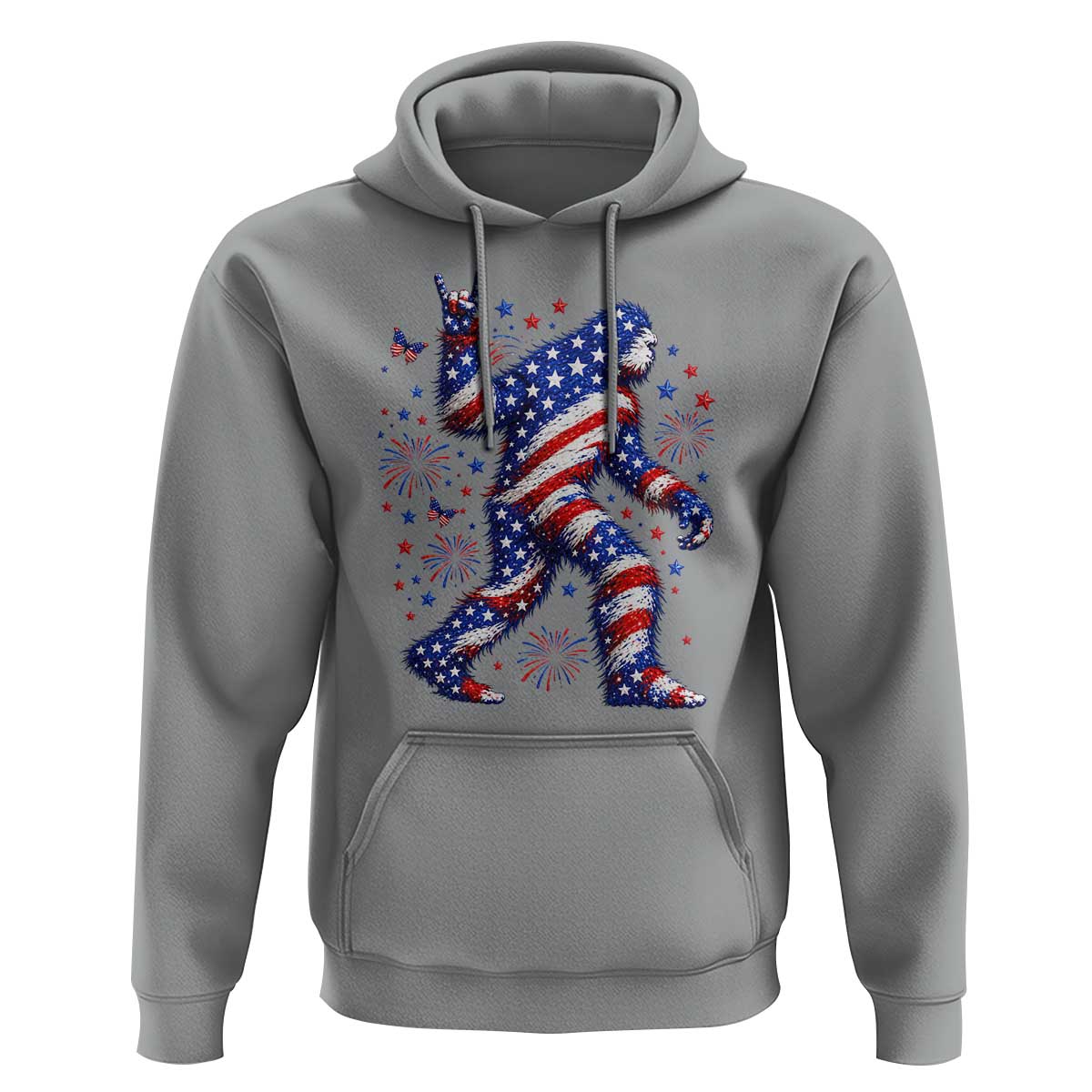 Funny Patriotic Bigfoot Hoodie 4th Of July Freedom
