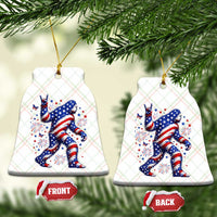 Funny Patriotic Bigfoot Ceramic Ornament 4th Of July Freedom