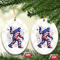 Funny Patriotic Bigfoot Ceramic Ornament 4th Of July Freedom