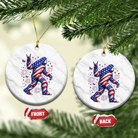 Funny Patriotic Bigfoot Ceramic Ornament 4th Of July Freedom