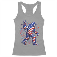 Funny Patriotic Bigfoot Racerback Tank Top 4th Of July Freedom
