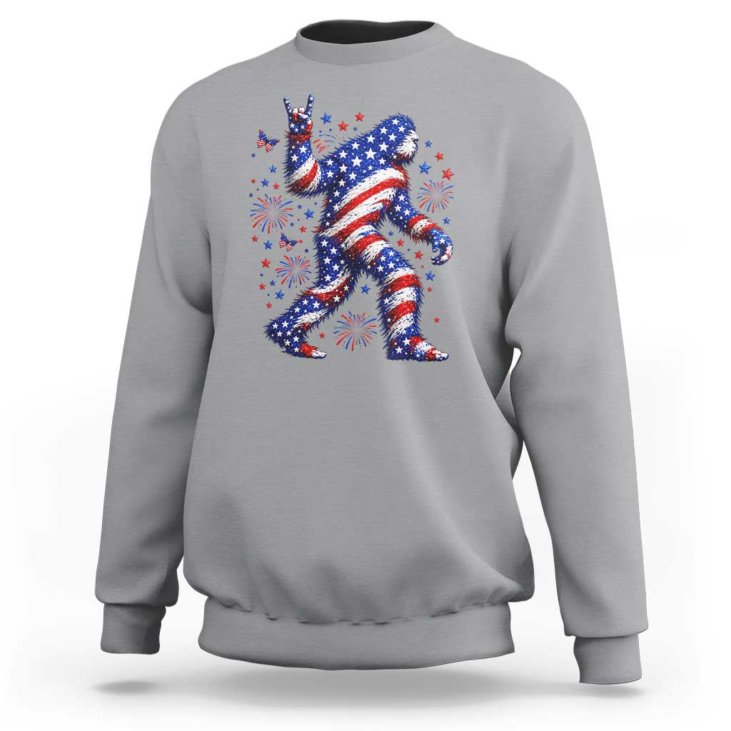 Funny Patriotic Bigfoot Sweatshirt 4th Of July Freedom