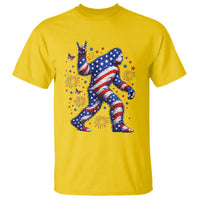 Funny Patriotic Bigfoot T Shirt 4th Of July Freedom