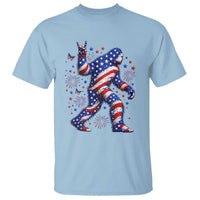 Funny Patriotic Bigfoot T Shirt 4th Of July Freedom