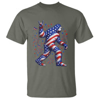Funny Patriotic Bigfoot T Shirt 4th Of July Freedom