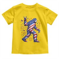 Funny Patriotic Bigfoot Toddler T Shirt 4th Of July Freedom