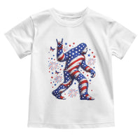 Funny Patriotic Bigfoot Toddler T Shirt 4th Of July Freedom