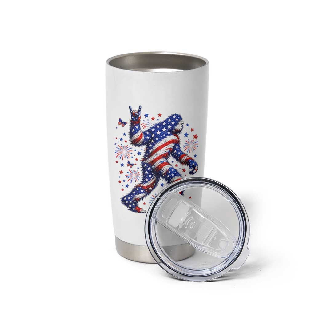 Funny Patriotic Bigfoot Tumbler Cup 4th Of July Freedom