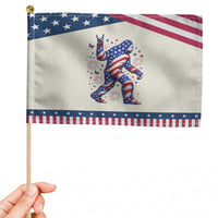 Funny Patriotic Bigfoot Patriotic Handheld Flag 4th Of July Freedom