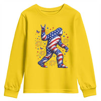Funny Patriotic Bigfoot Youth Sweatshirt 4th Of July Freedom