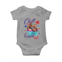 Funny Bigfoot 4th Of July Baby Onesie Chill The Fourth Out