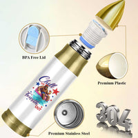 Funny Bigfoot 4th Of July Bullet Tumbler Chill The Fourth Out