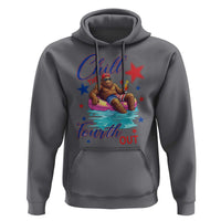 Funny Bigfoot 4th Of July Hoodie Chill The Fourth Out