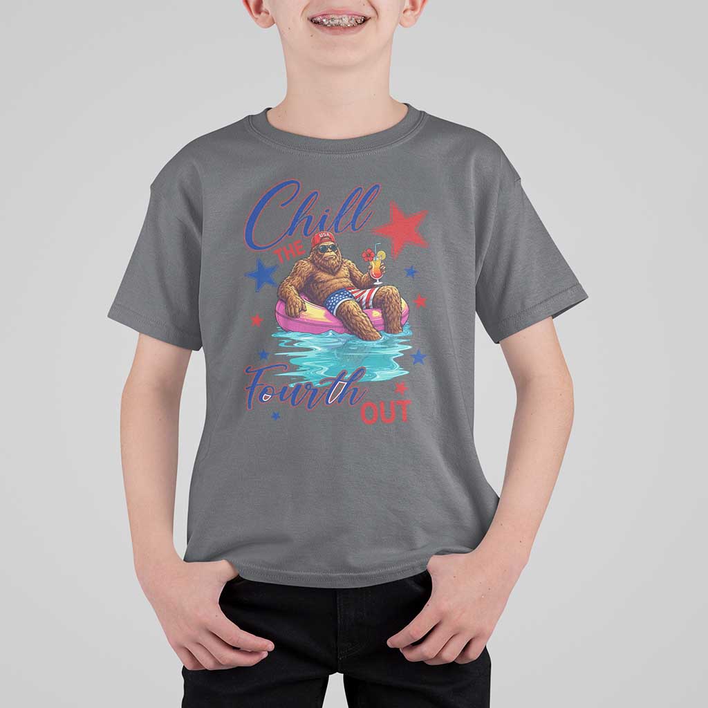 Funny Bigfoot 4th Of July T Shirt For Kid Chill The Fourth Out