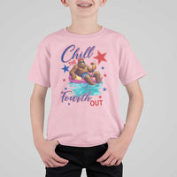 Funny Bigfoot 4th Of July T Shirt For Kid Chill The Fourth Out