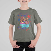 Funny Bigfoot 4th Of July T Shirt For Kid Chill The Fourth Out