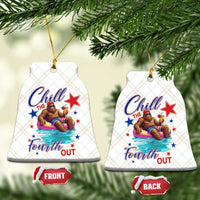 Funny Bigfoot 4th Of July Ceramic Ornament Chill The Fourth Out
