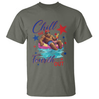 Funny Bigfoot 4th Of July T Shirt Chill The Fourth Out