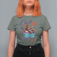 Funny Bigfoot 4th Of July T Shirt For Women Chill The Fourth Out