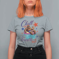 Funny Bigfoot 4th Of July T Shirt For Women Chill The Fourth Out