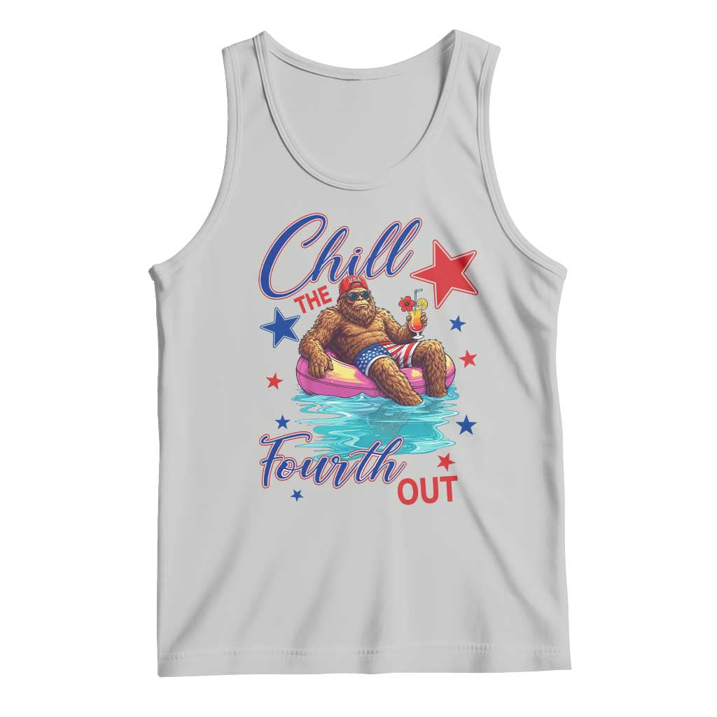 Funny Bigfoot 4th Of July Tank Top Chill The Fourth Out
