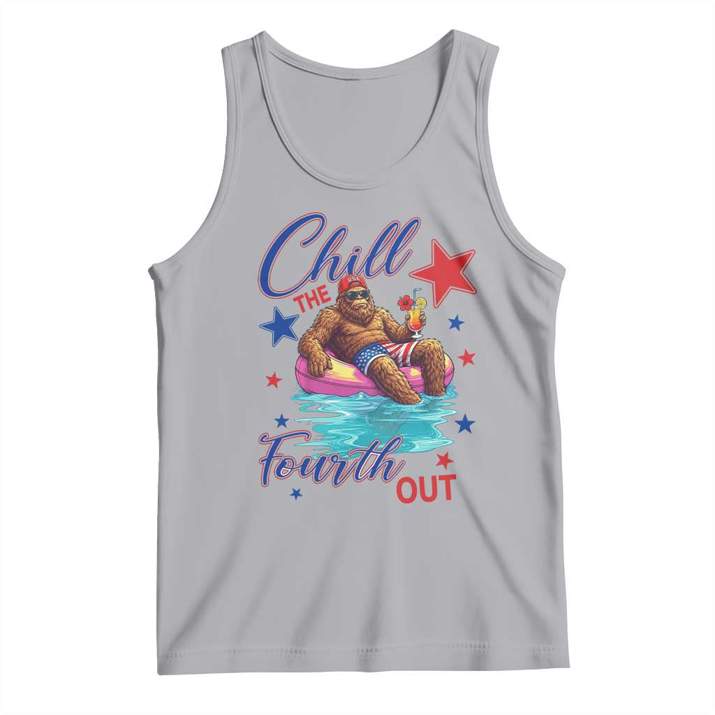 Funny Bigfoot 4th Of July Tank Top Chill The Fourth Out