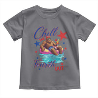 Funny Bigfoot 4th Of July Toddler T Shirt Chill The Fourth Out
