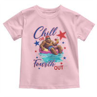 Funny Bigfoot 4th Of July Toddler T Shirt Chill The Fourth Out