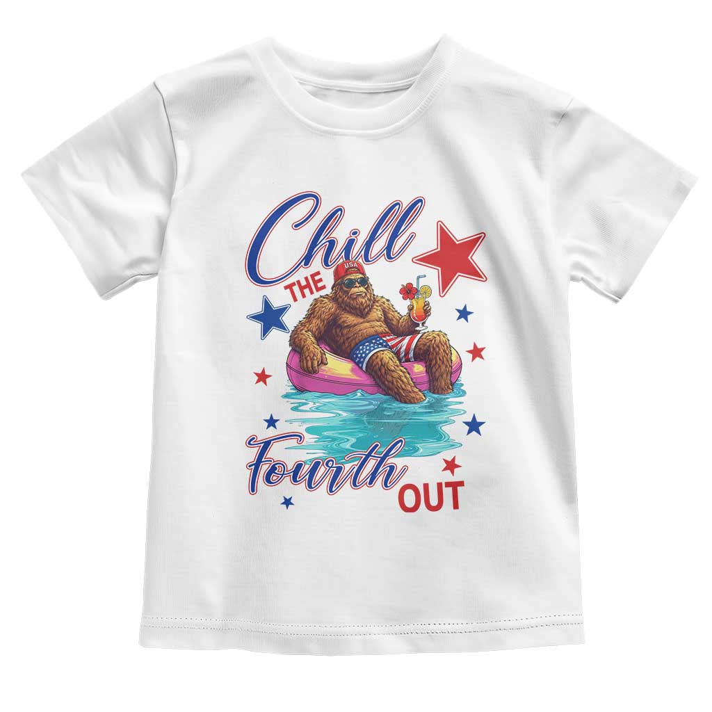 Funny Bigfoot 4th Of July Toddler T Shirt Chill The Fourth Out