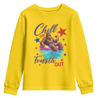 Funny Bigfoot 4th Of July Youth Sweatshirt Chill The Fourth Out