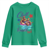 Funny Bigfoot 4th Of July Youth Sweatshirt Chill The Fourth Out