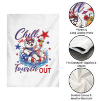 Funny Patriotic Persian Cat Garden Flag Chill The Fourth Out