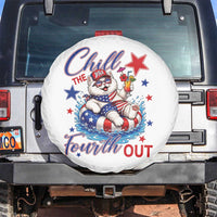 Funny Patriotic Persian Cat Spare Tire Cover Chill The Fourth Out