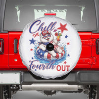 Funny Patriotic Persian Cat Spare Tire Cover Chill The Fourth Out