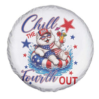 Funny Patriotic Persian Cat Spare Tire Cover Chill The Fourth Out