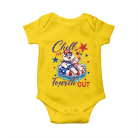 Funny Patriotic Persian Cat Baby Onesie Chill The Fourth Out