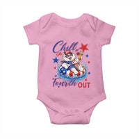 Funny Patriotic Persian Cat Baby Onesie Chill The Fourth Out
