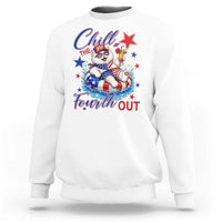 Funny Patriotic Persian Cat Sweatshirt Chill The Fourth Out