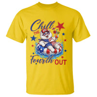 Funny Patriotic Persian Cat T Shirt Chill The Fourth Out