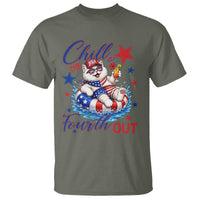 Funny Patriotic Persian Cat T Shirt Chill The Fourth Out