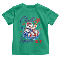 Funny Patriotic Persian Cat Toddler T Shirt Chill The Fourth Out