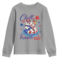 Funny Patriotic Persian Cat Youth Sweatshirt Chill The Fourth Out