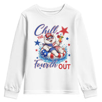 Funny Patriotic Persian Cat Youth Sweatshirt Chill The Fourth Out