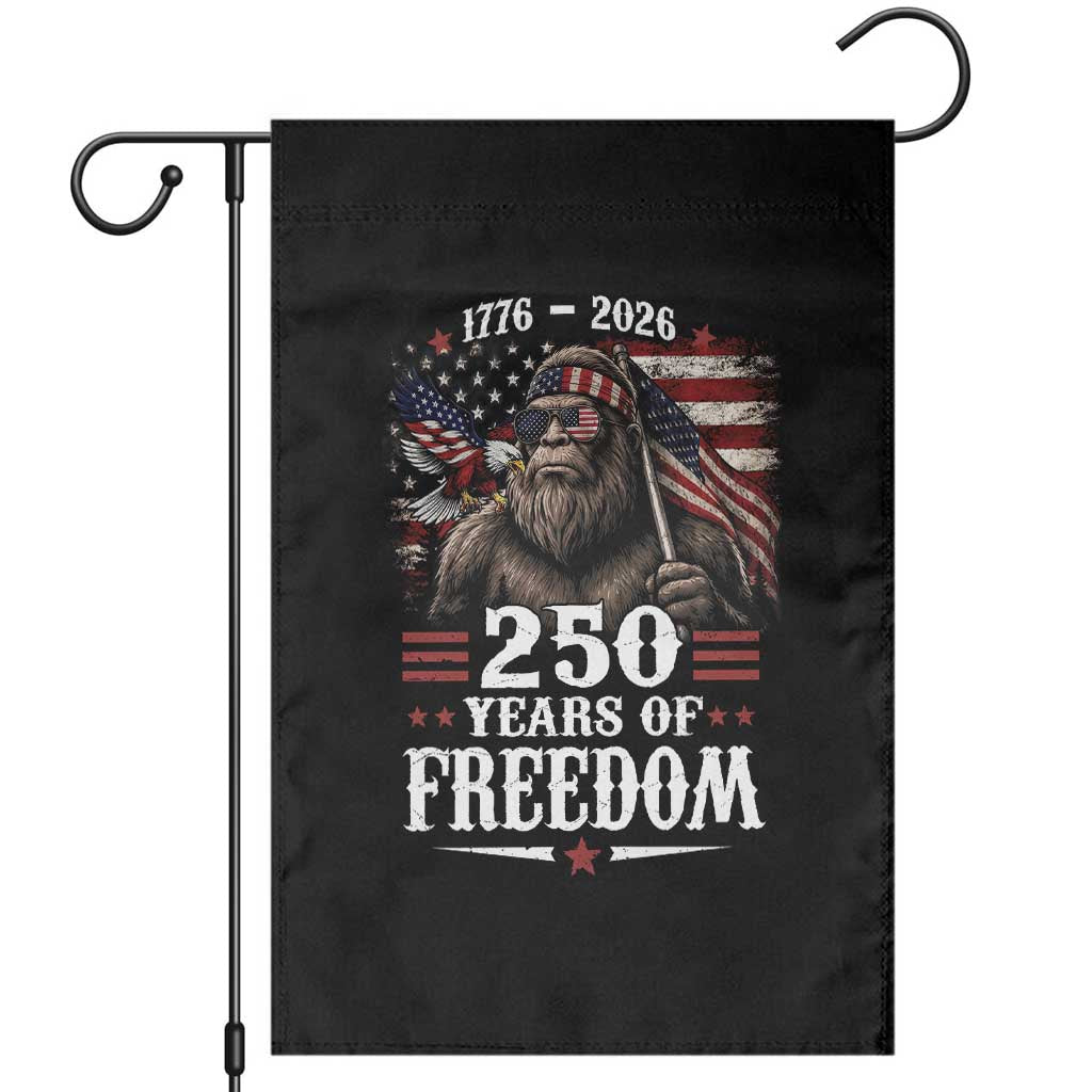 Bigfoot 250 Years Of Freedom Garden Flag Patriotic Sasquatch Lover