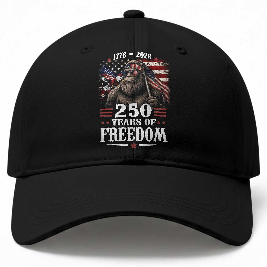 Bigfoot 250 Years Of Freedom Baseball Cap Patriotic Sasquatch Lover