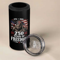 Bigfoot 250 Years Of Freedom 4 in 1 Can Cooler Tumbler Patriotic Sasquatch Lover