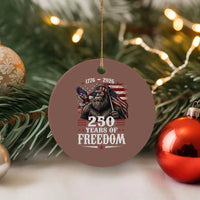 Bigfoot 250 Years Of Freedom Ceramic Ornament Patriotic Sasquatch Lover