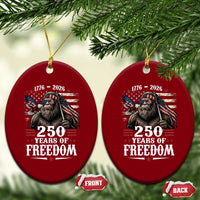 Bigfoot 250 Years Of Freedom Ceramic Ornament Patriotic Sasquatch Lover