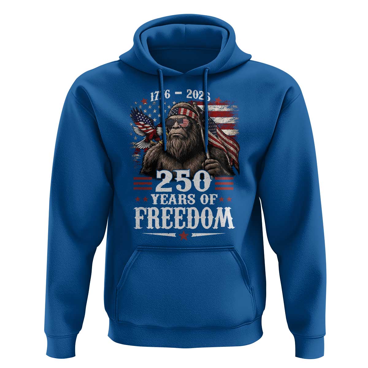 Bigfoot 250 Years Of Freedom Hoodie Patriotic Sasquatch Lover